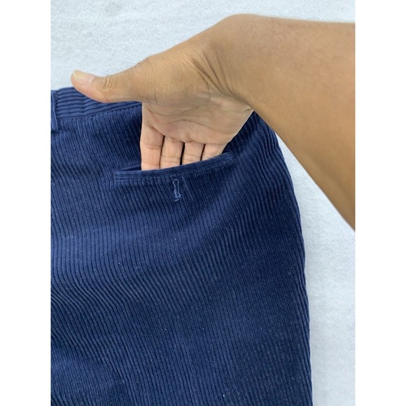 Prestige Original Corduroy Pants Mens 40 X 32 Blue Flat Front Business Casual - Picture 15 of 16
